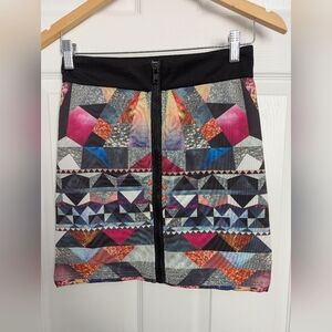 Premonition Front Zipper Mini Skirt (Women's Size 4/Small)